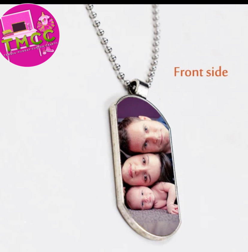 Sublimation Double sided Dog Tag Necklace