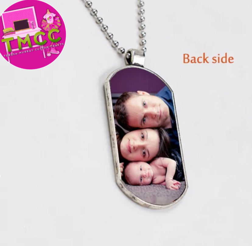 Sublimation Double sided Dog Tag Necklace