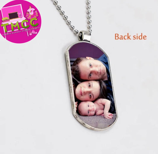 Sublimation Double sided Dog Tag Necklace