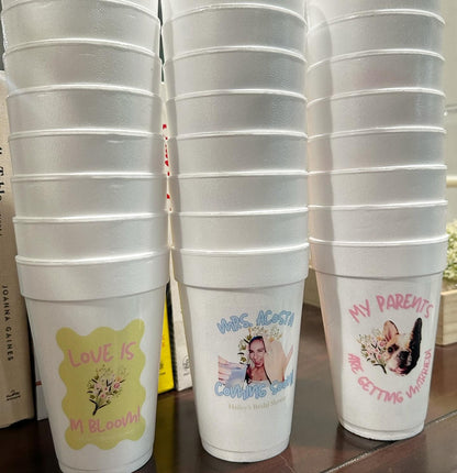 Custom Styrofoam party cups