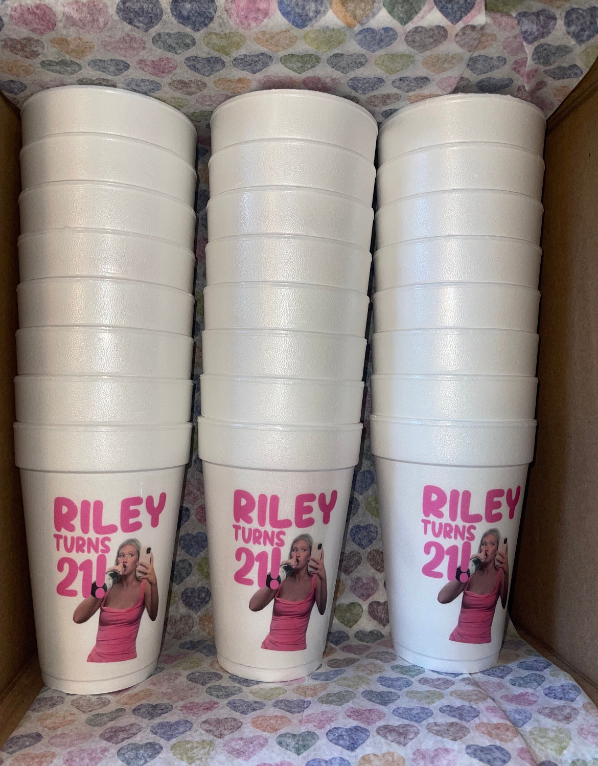 Custom Styrofoam party cups