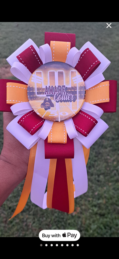 Ribbon Button Pin