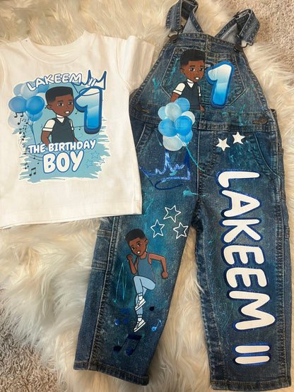 Custom Denim Birthday Outfit