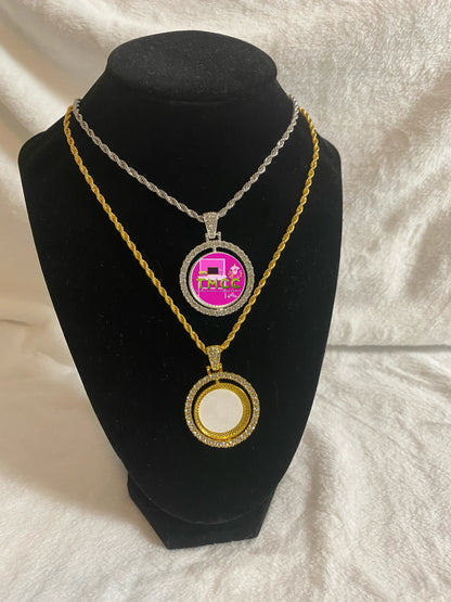 Sublimation Double Sided Rotating Necklace