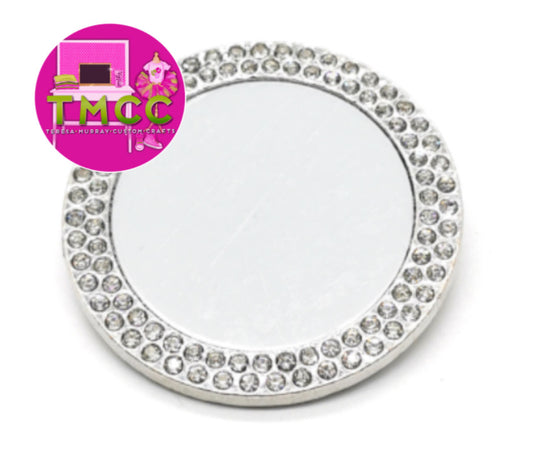 Sublimation Brooch Circle Bling Pin