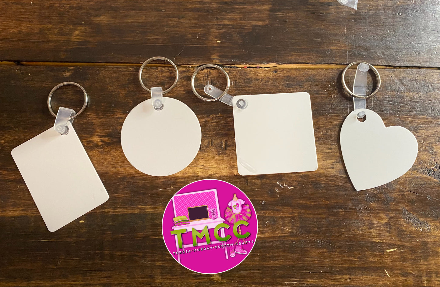 Sublimation Thin Plastic Double Sided Keychain