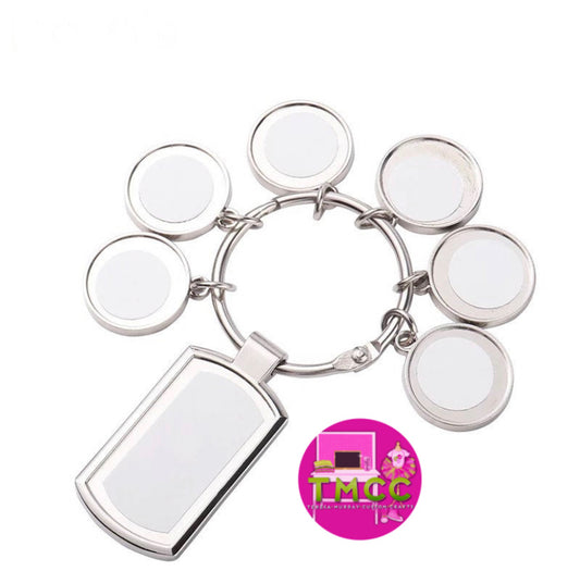 Sublimation Blank 5 charm keychain