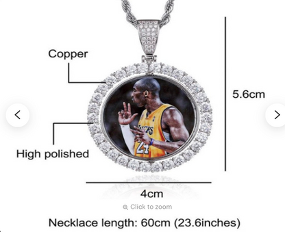 Sublimation Double Sided Rotating Necklace